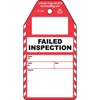 Failed Inspection-Anhänger, Englisch, Schwarz auf Rot, Weiß, 80,00 mm (B) x 150,00 mm (H)